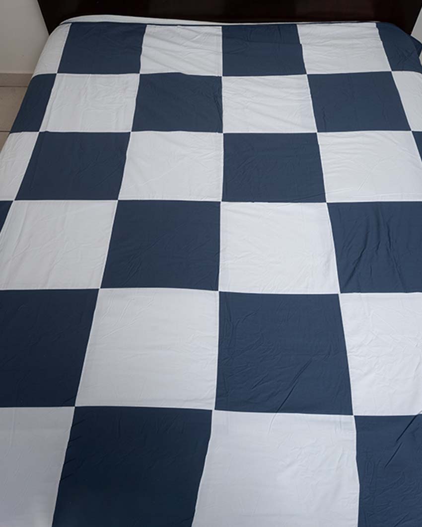 Square dual Color Box Design Cotton Double Bed Dohar | 95 x 87 inches