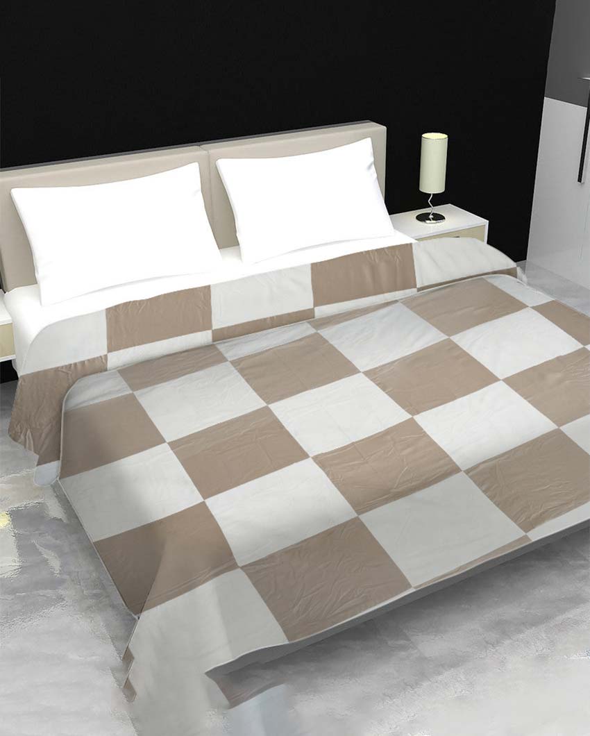 Square dual Color Box Design Cotton Double Bed Dohar | 95 x 87 inches