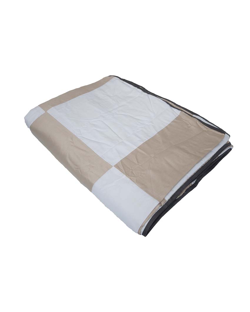 Square dual Color Box Design Cotton Double Bed Dohar | 95 x 87 inches