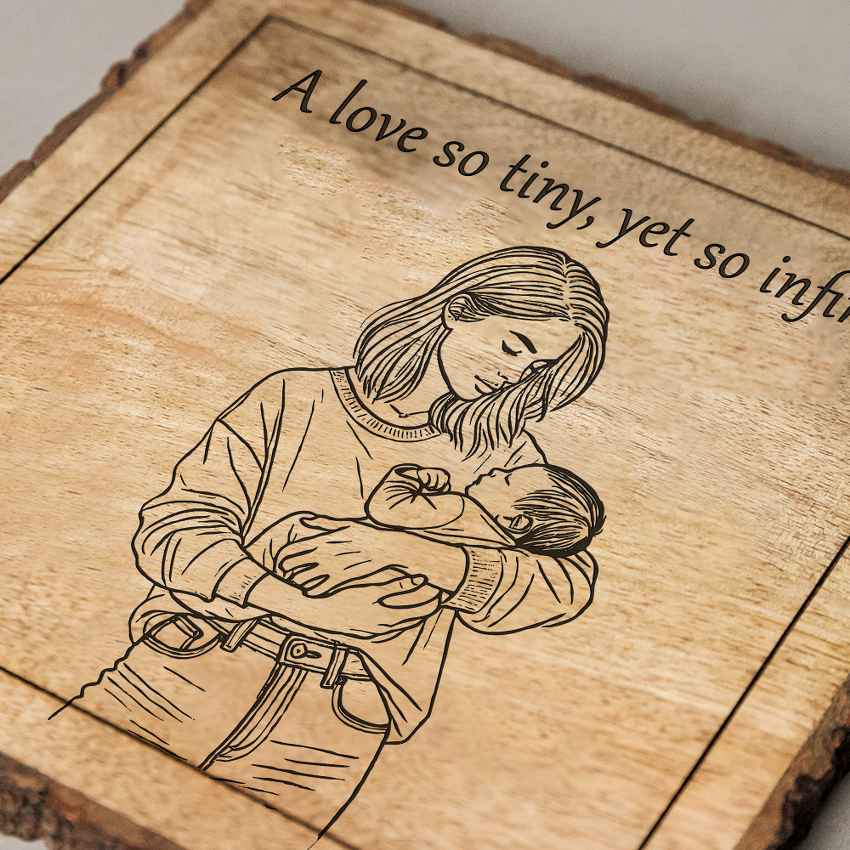 Grainwoven Handcrafted Mango Wood Brown Plaque with Stand Gift Set | 8 x 8 inches