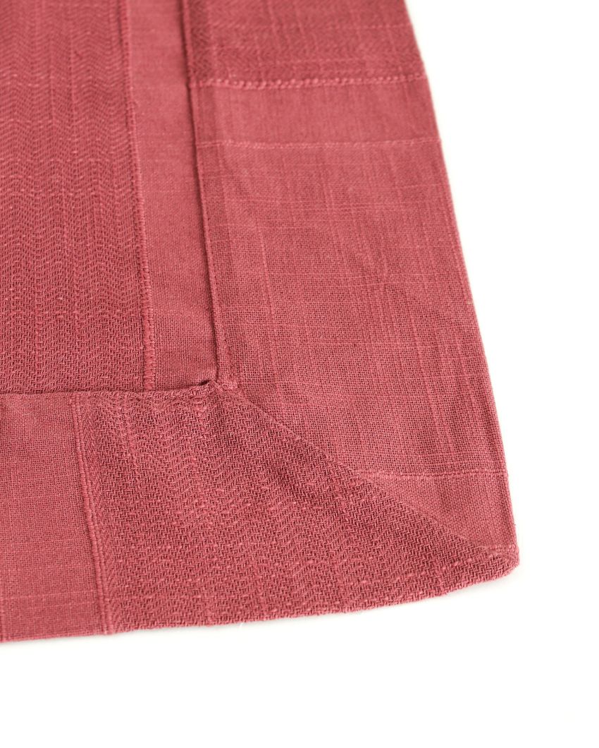 Herringbone Maroon Elegant Table Cover