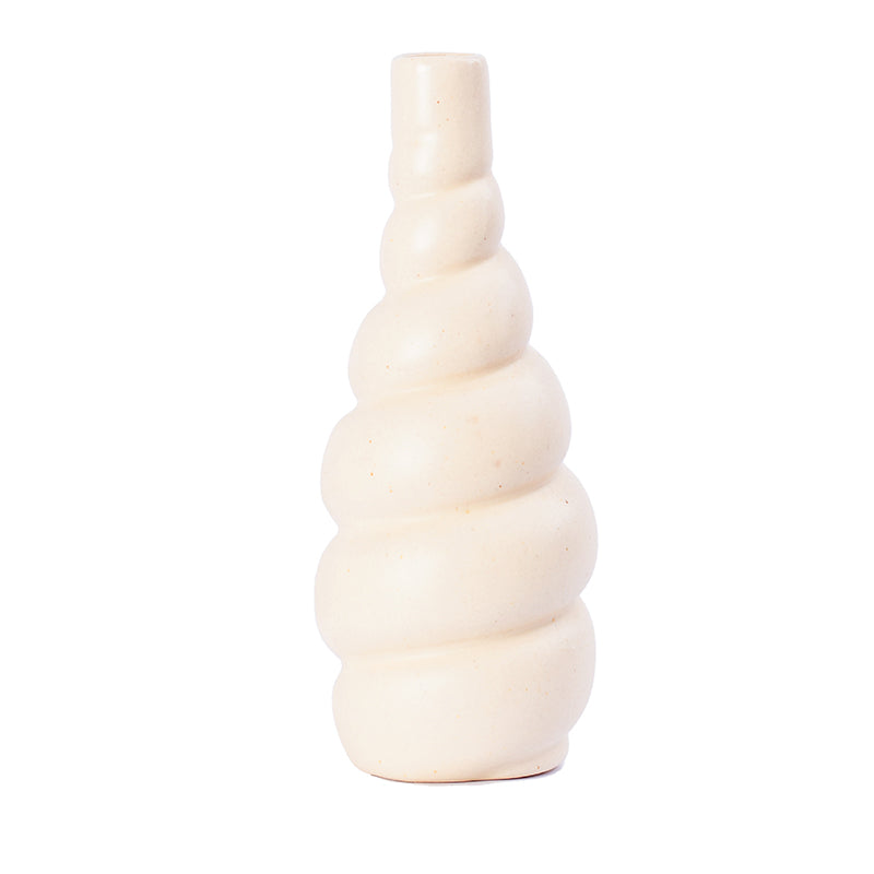 Decorative Ceramic Handcrafted Flower vase White