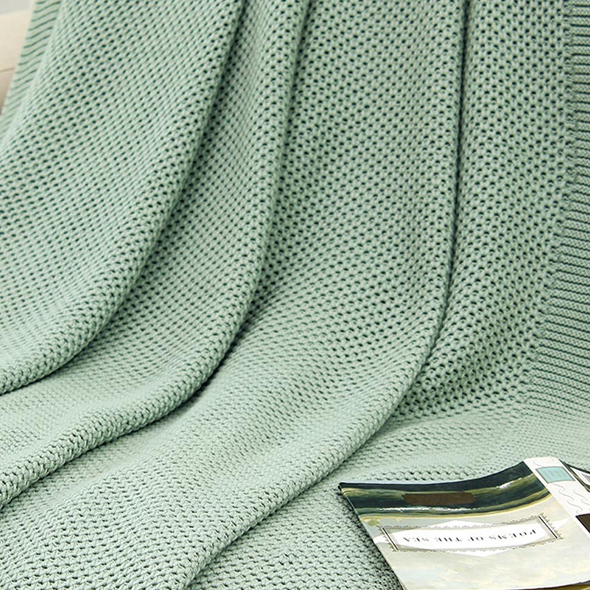 Fresh Vibrant Knitted Cotton Throw | 56 x 90 inches