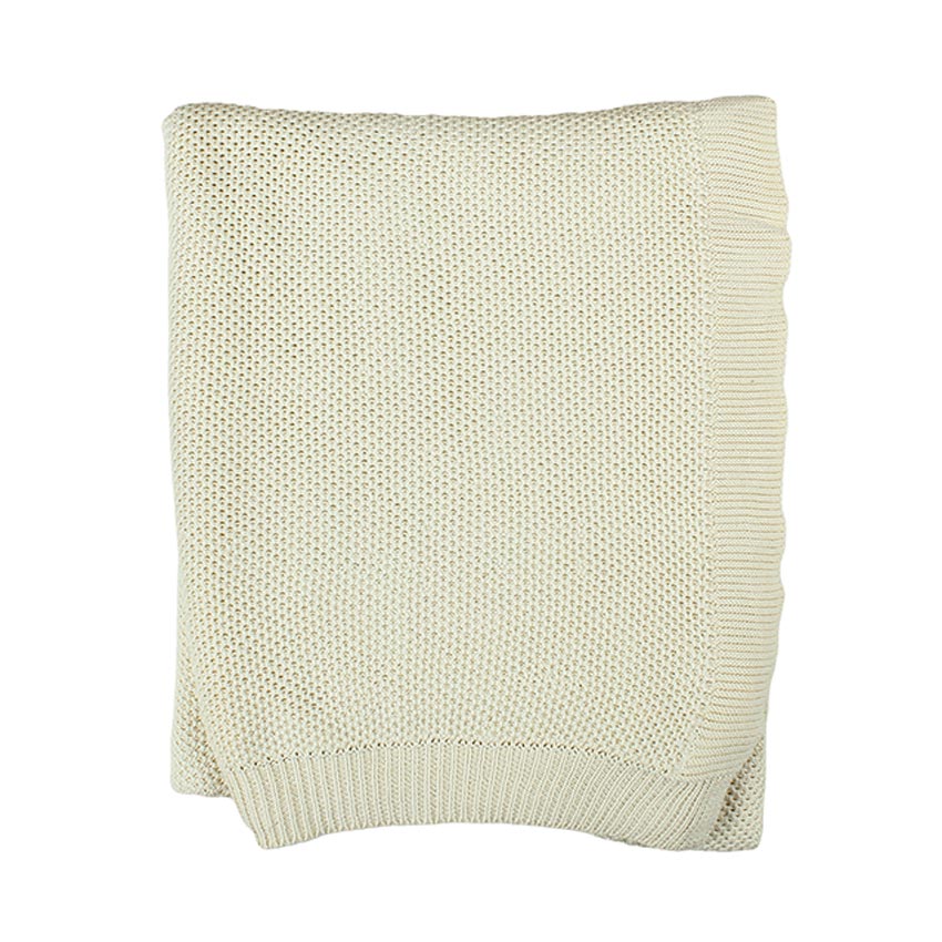 Fresh Vibrant Knitted Cotton Throw | 56 x 90 inches