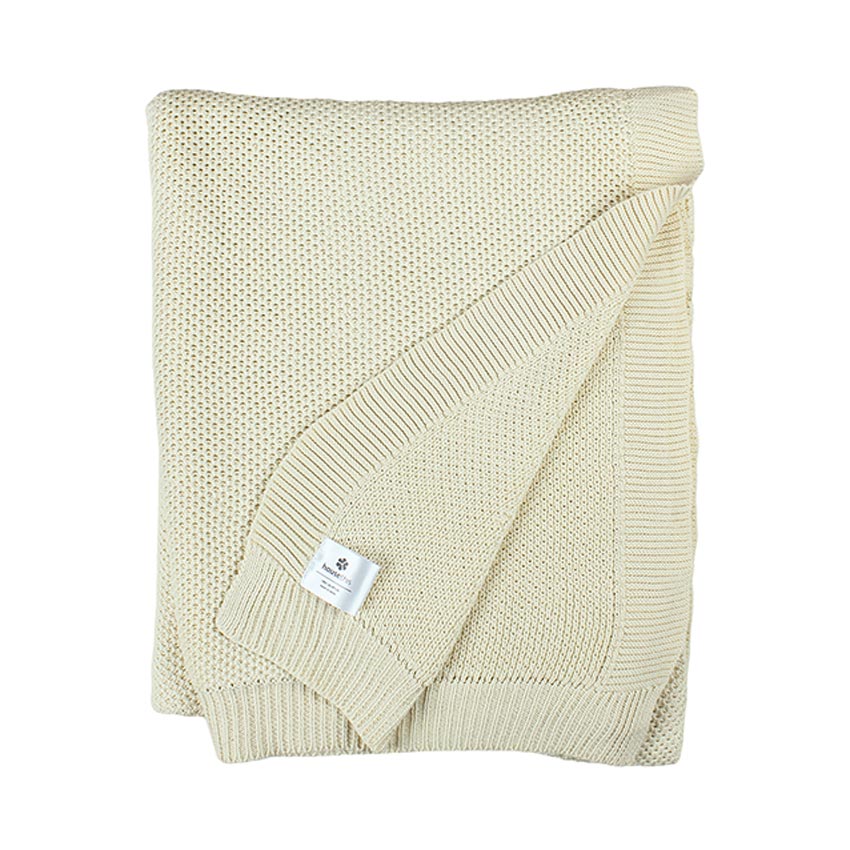 Fresh Vibrant Knitted Cotton Throw | 56 x 90 inches