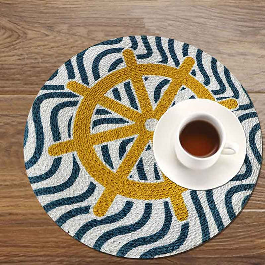 Round Cotton Placemats | Side Table Mats | 15 Inches  | Set of 2 Default Title