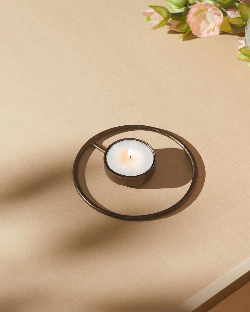 Rustic Radiance Tea Light Candle Holders | Set Of 4 | 4 x 2 inches