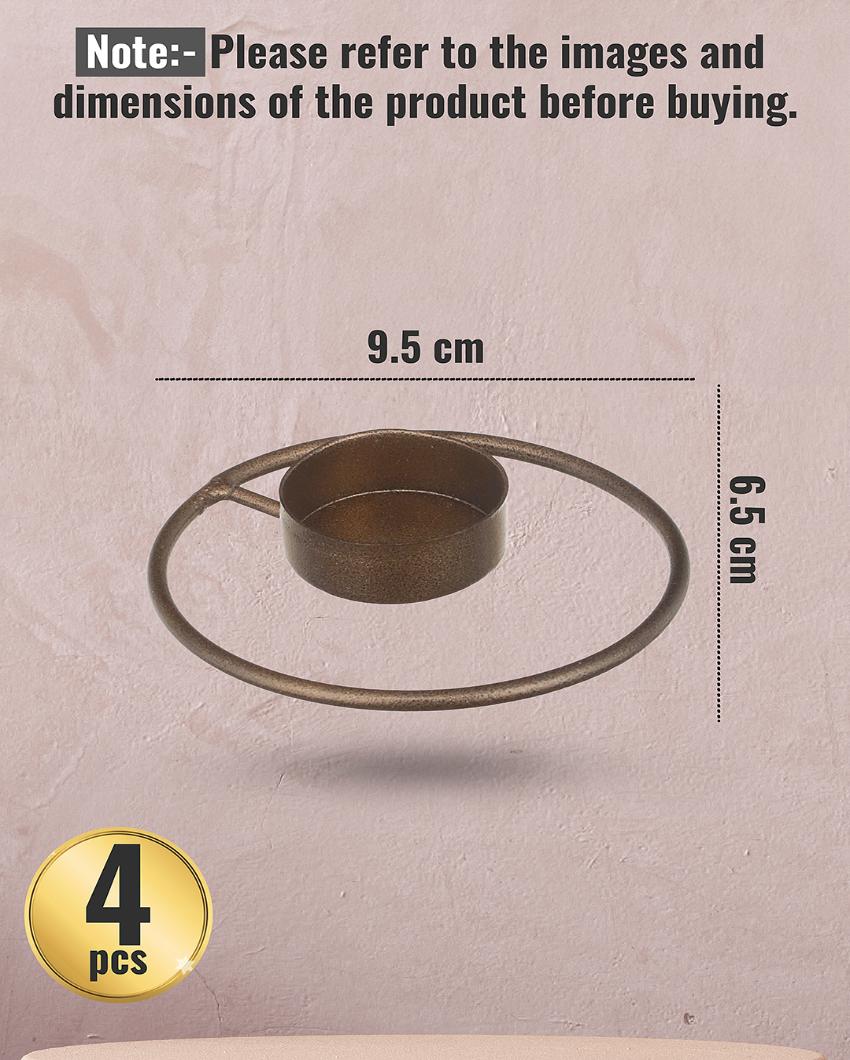 Rustic Radiance Tea Light Candle Holders | Set Of 4 | 4 x 2 inches