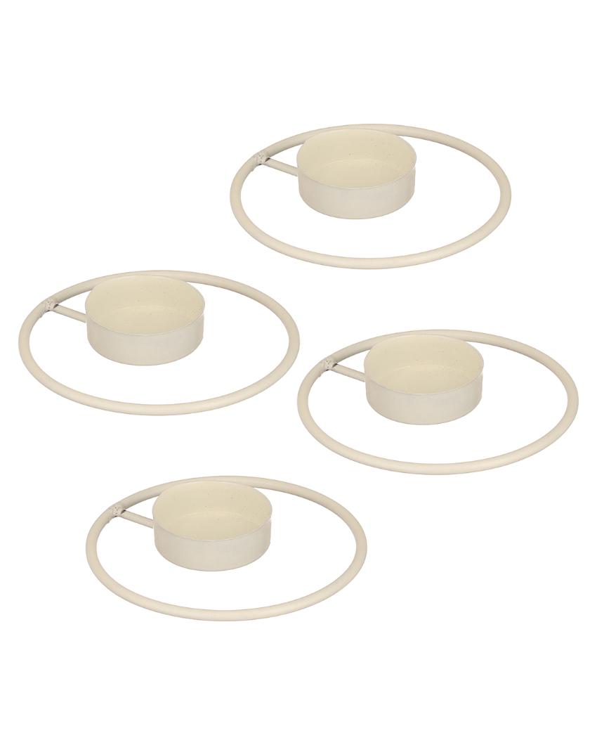 Rustic Radiance Tea Light Candle Holders | Set Of 4 | 4 x 2 inches