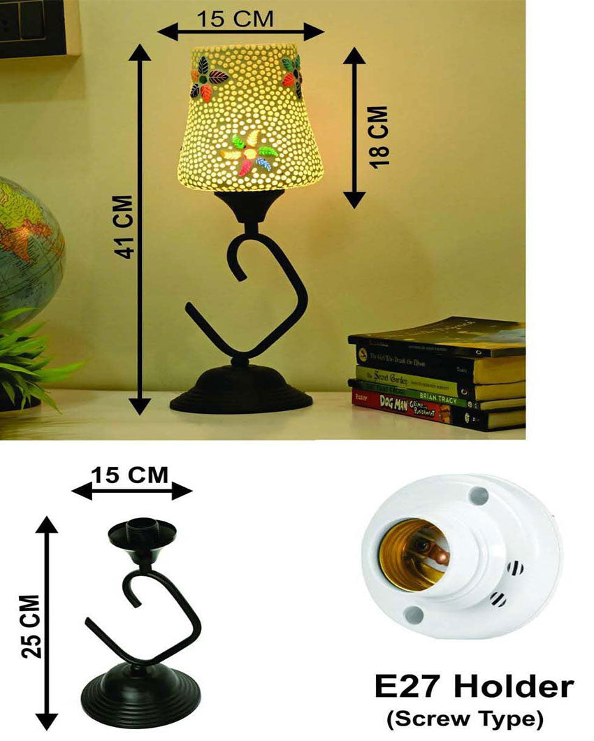 Accent Fixture Multicolor Exquisite Glass Table lamp | 6 x 16 inches