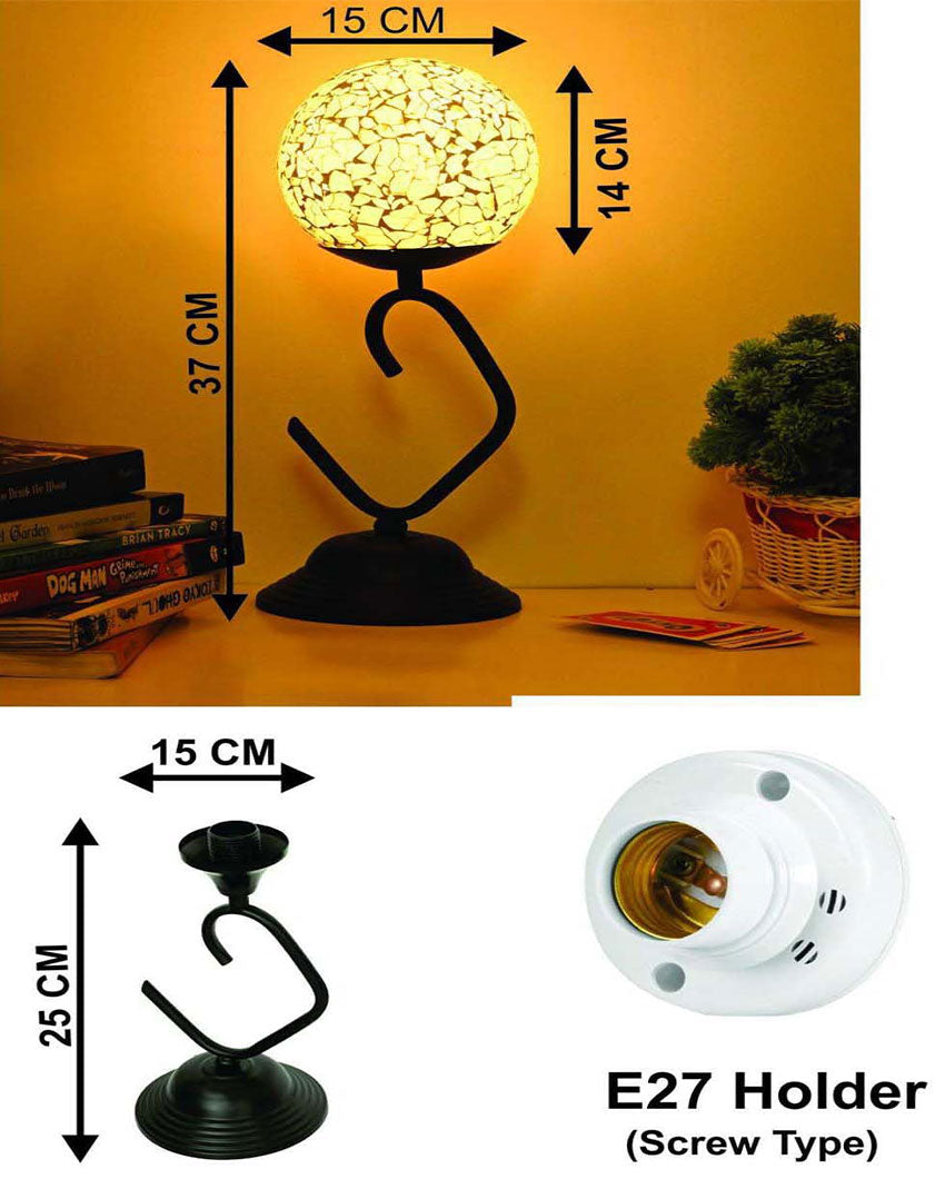 Simple Home Green Metal Stand Table lamp | 6 x 15 inches