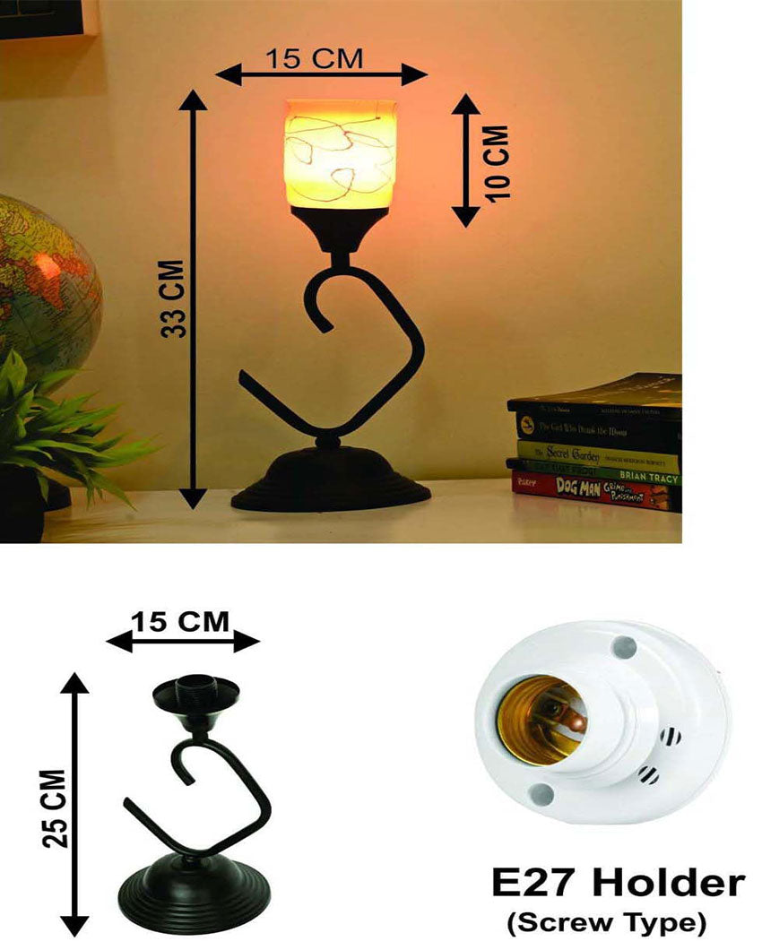 Elegant Lighting Yellow Bedside Light Table lamp | 6 x 13 inches