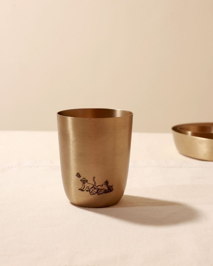 Little Royals Brass Thali Dinner Set | 5 Pieces
