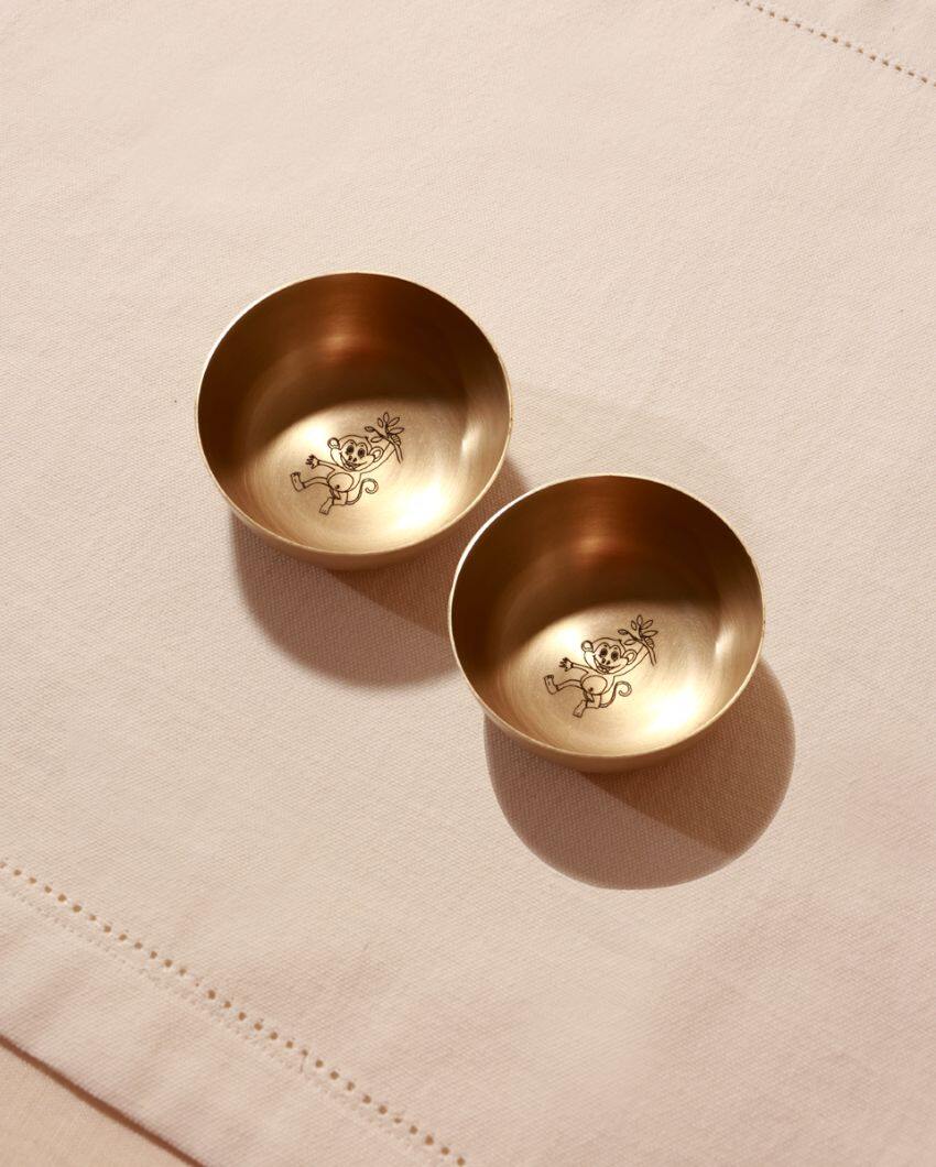 Little Royals Brass Thali Dinner Set | 5 Pieces