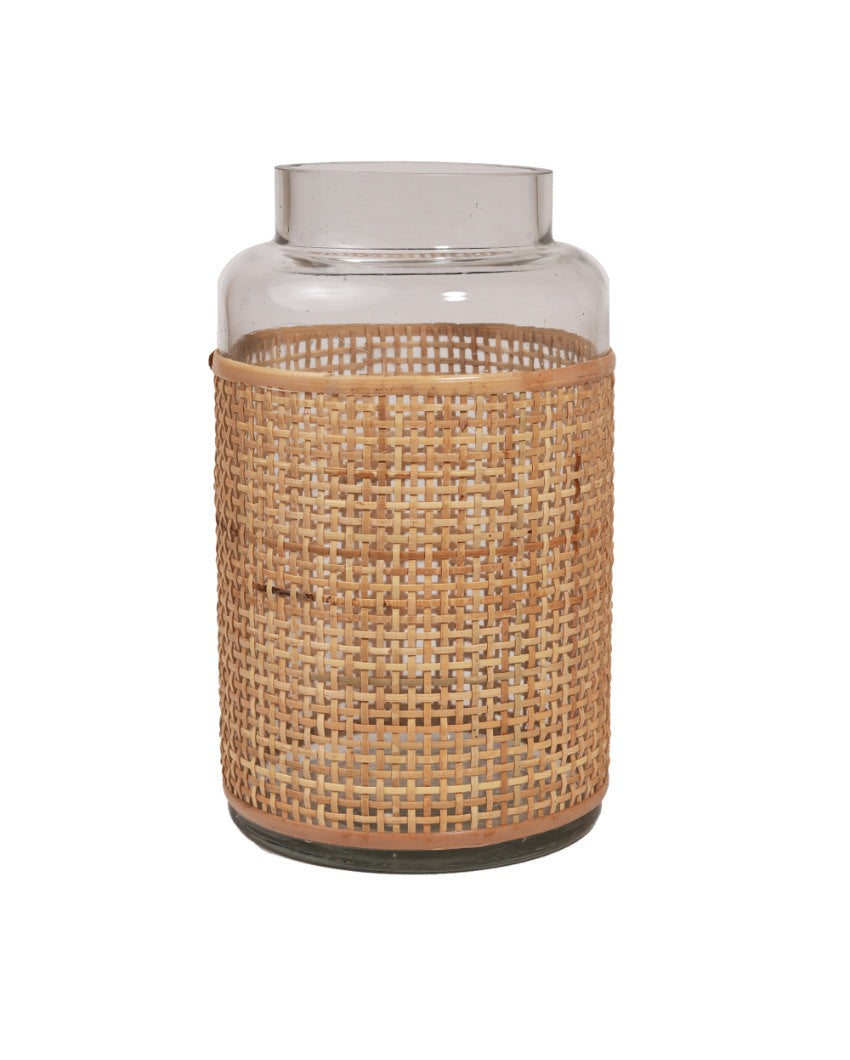 Boho Bloom Rattan Vase