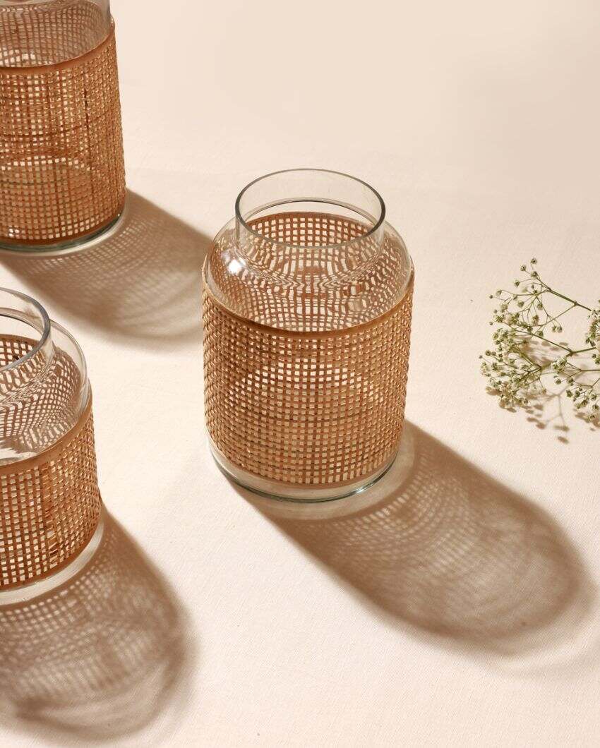 Boho Bloom Rattan Vase