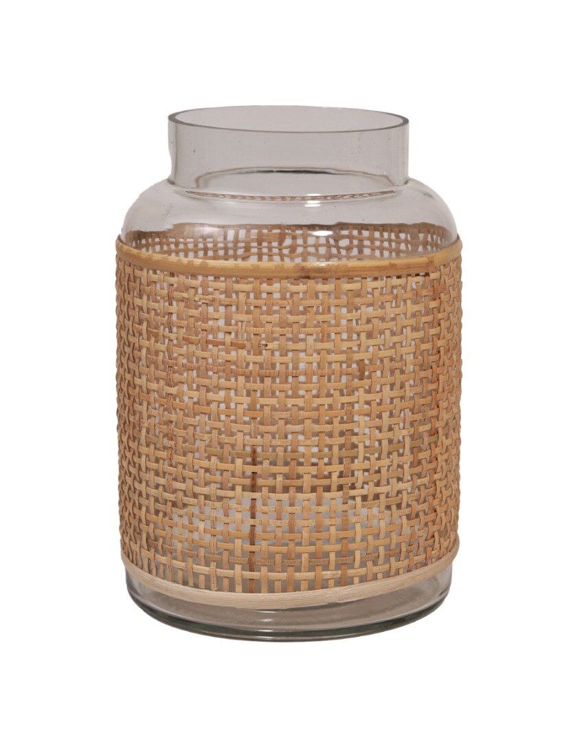 Boho Bloom Rattan Vase