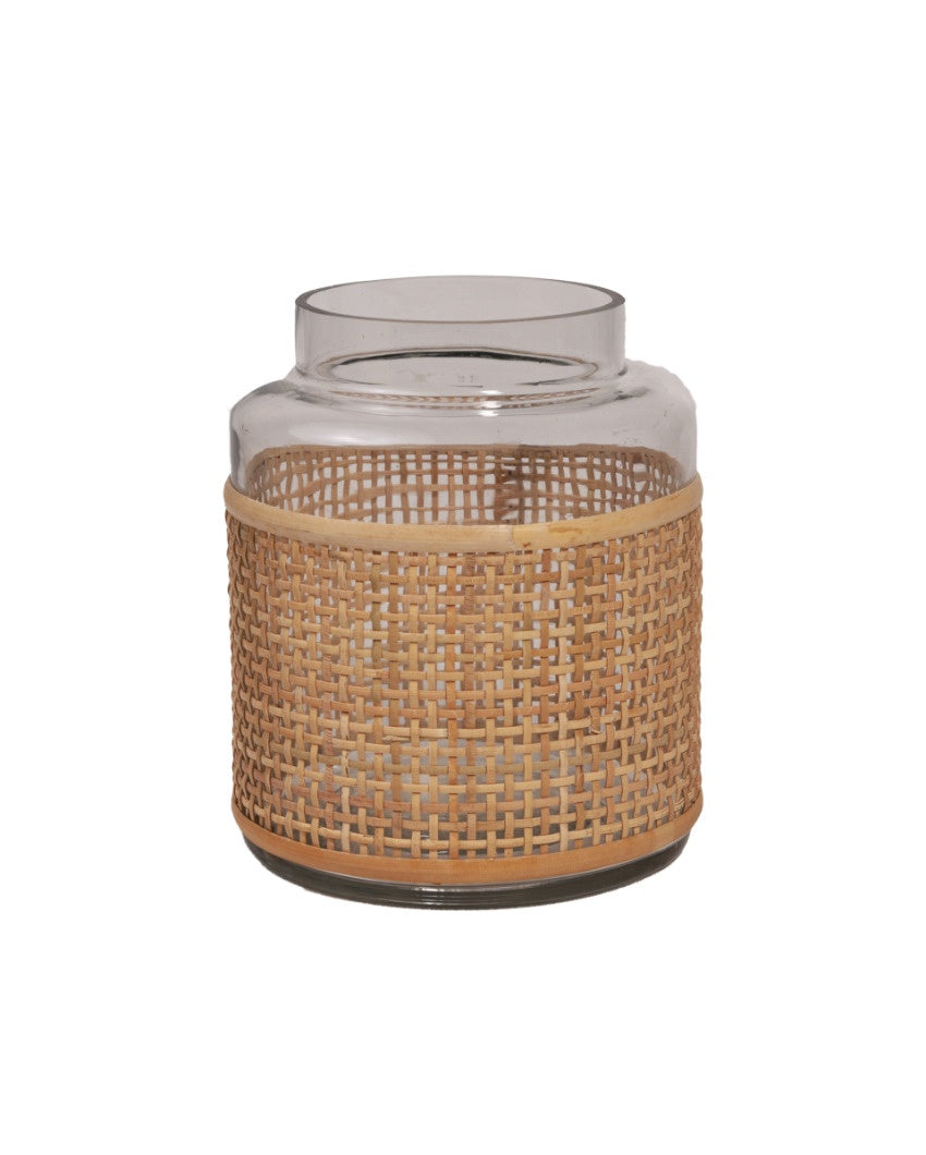 Boho Bloom Rattan Vase