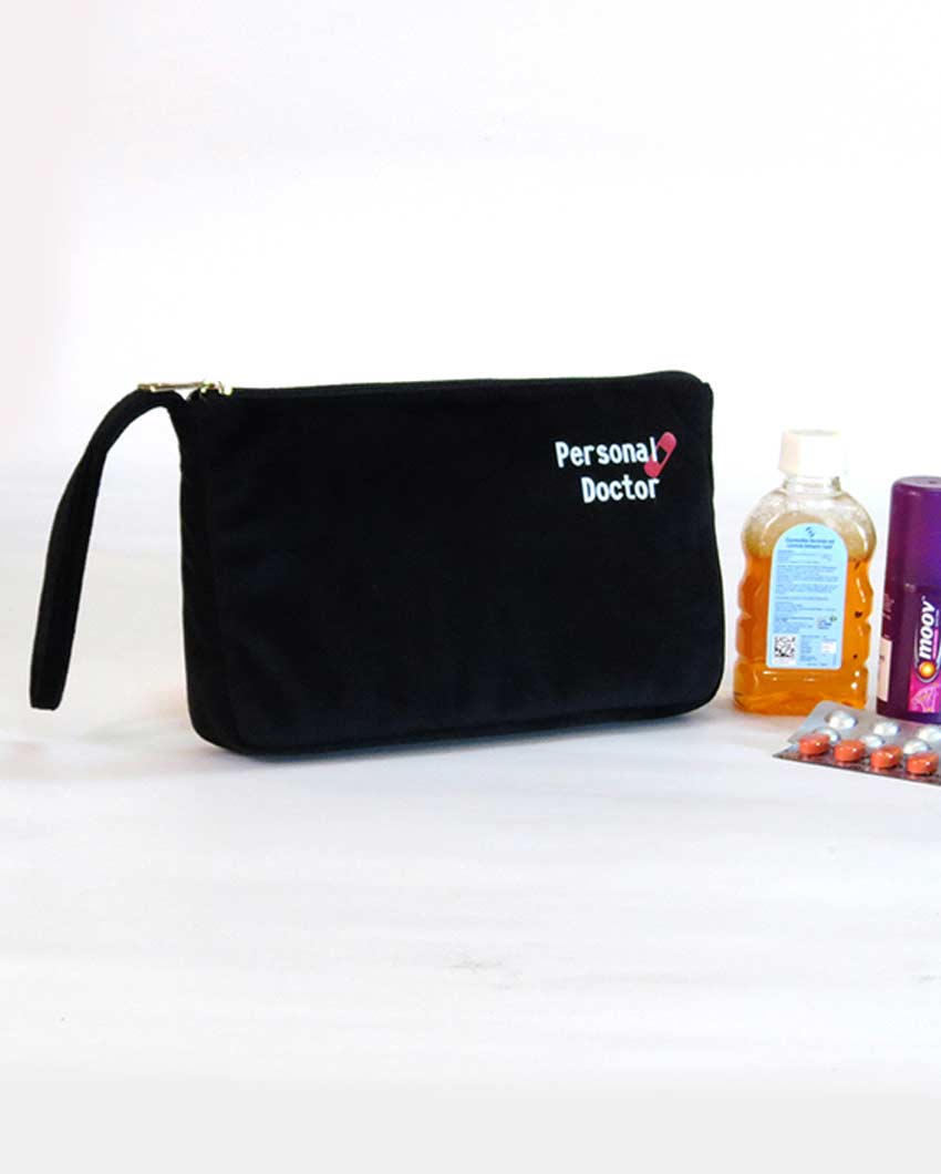 Stylish Black Currant Travel Pouches | Set Of 4