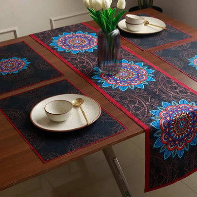 Botanical Table Runner & Placemat Set | Pack of 5