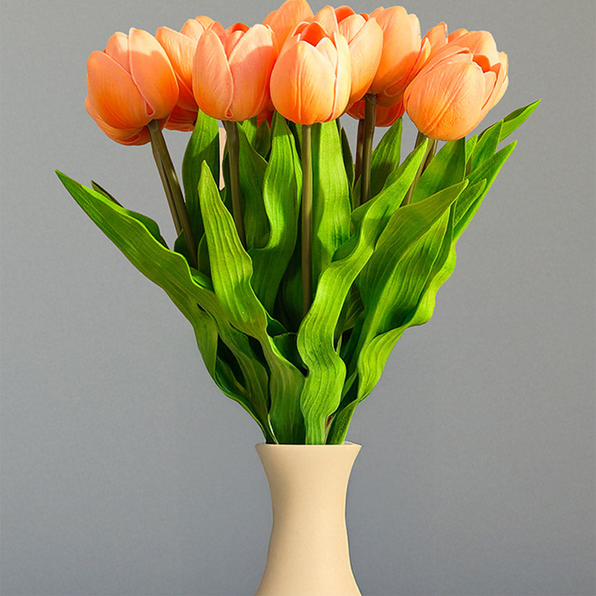 Charming Artificial Tulip Flower Sticks Without Vase | Set of 5 | 1.6 feet