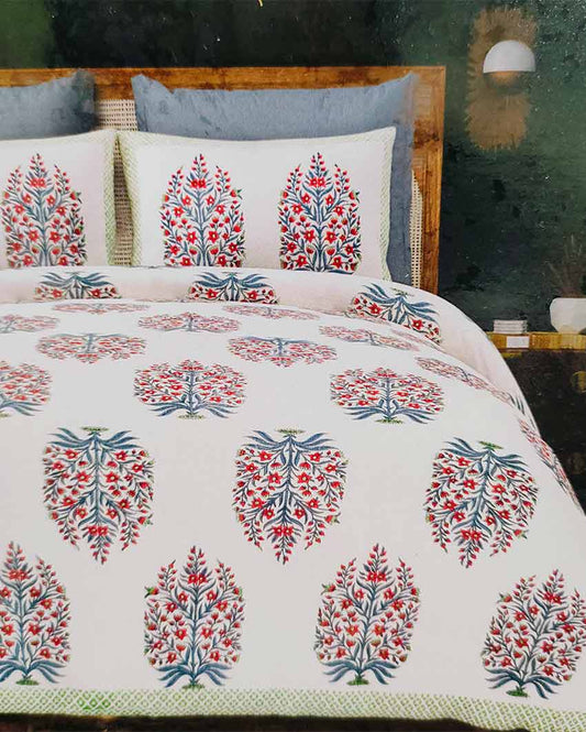 Taru Floral Cotton Bedding Set | King Size