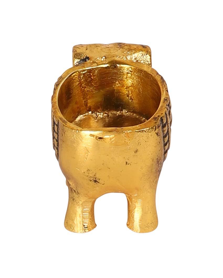Aluminium Elephant Tealight Holders | Set Of 2 | 3 x 3 x 5 inches