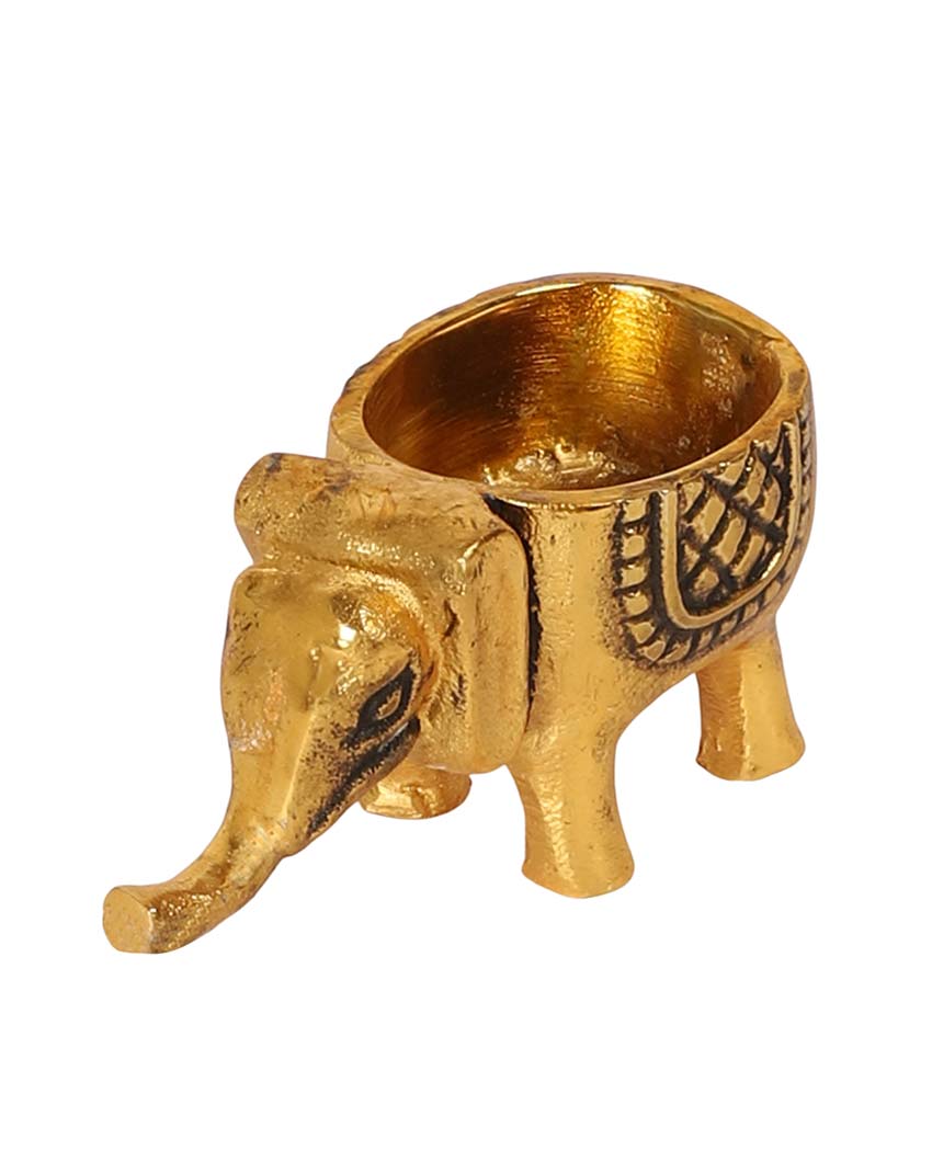 Aluminium Elephant Tealight Holders | Set Of 2 | 3 x 3 x 5 inches