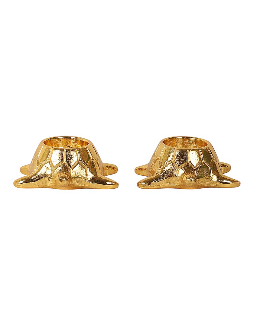 Aluminium Turtle Tealight Holders | Set Of 2 | 4 x 4 x 3 inches