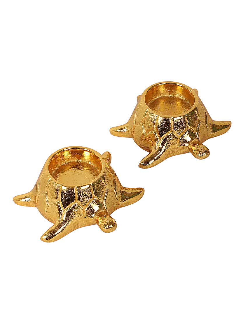 Aluminium Turtle Tealight Holders | Set Of 2 | 4 x 4 x 3 inches