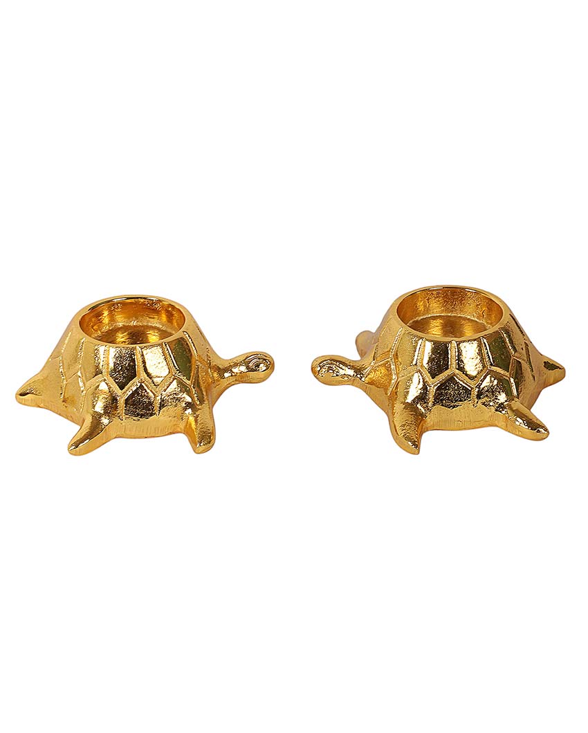 Aluminium Turtle Tealight Holders | Set Of 2 | 4 x 4 x 3 inches