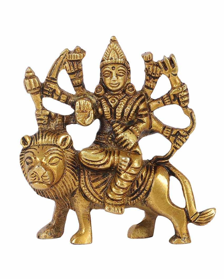 Brass Durga Maa Idol | 3 x 5 inches