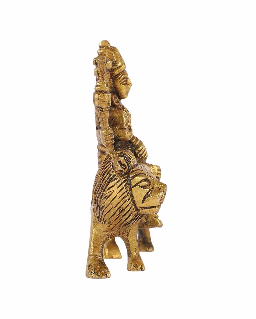 Brass Durga Maa Idol | 3 x 5 inches