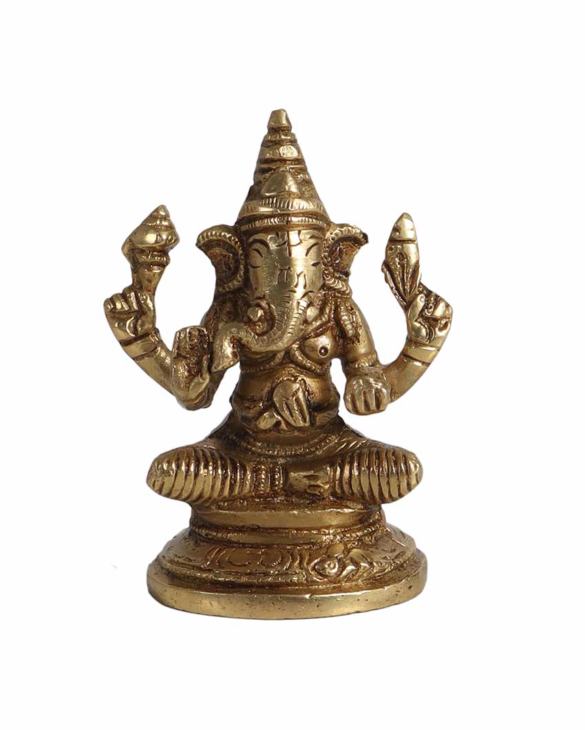 Brass Laxmi Ganesh & Saraswathi Idols | 3 Pieces