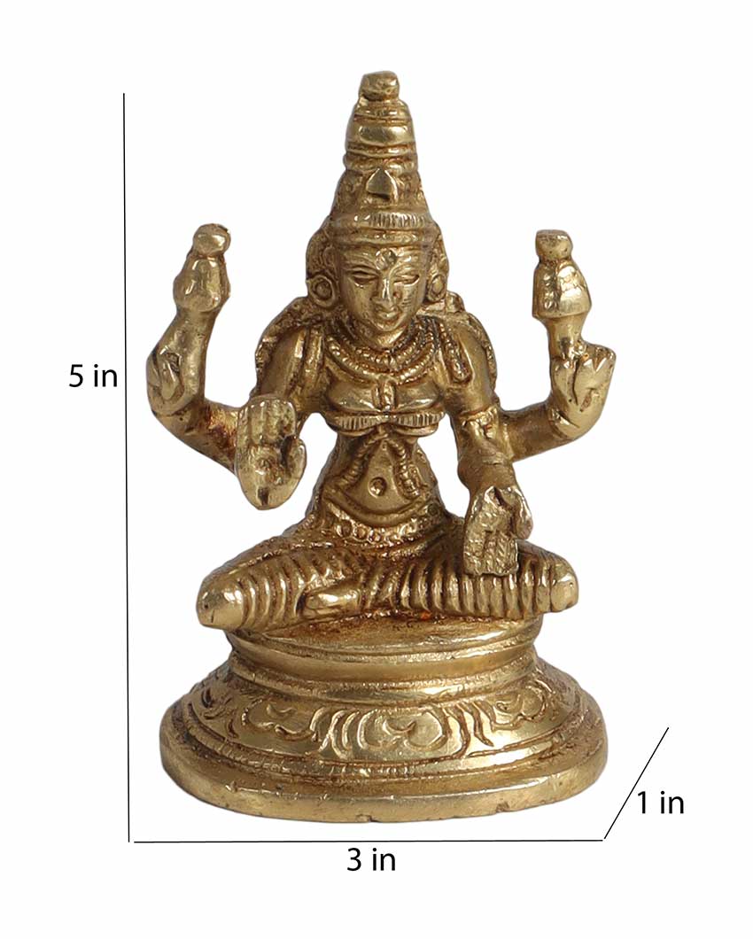 Brass Laxmi Ganesh & Saraswathi Idols | 3 Pieces