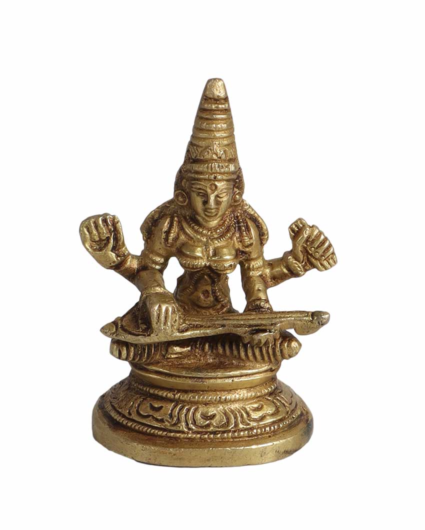 Brass Laxmi Ganesh & Saraswathi Idols | 3 Pieces