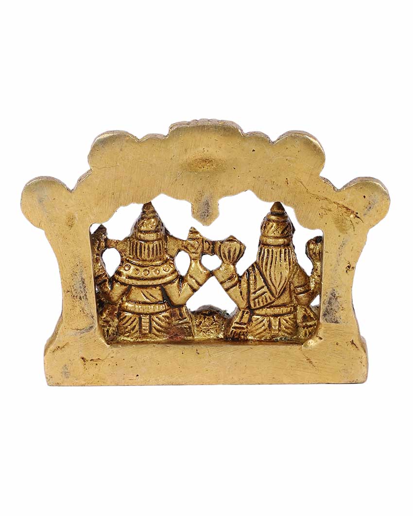 Brass Laxmi Ganesh Idol | 3 x 5 inches