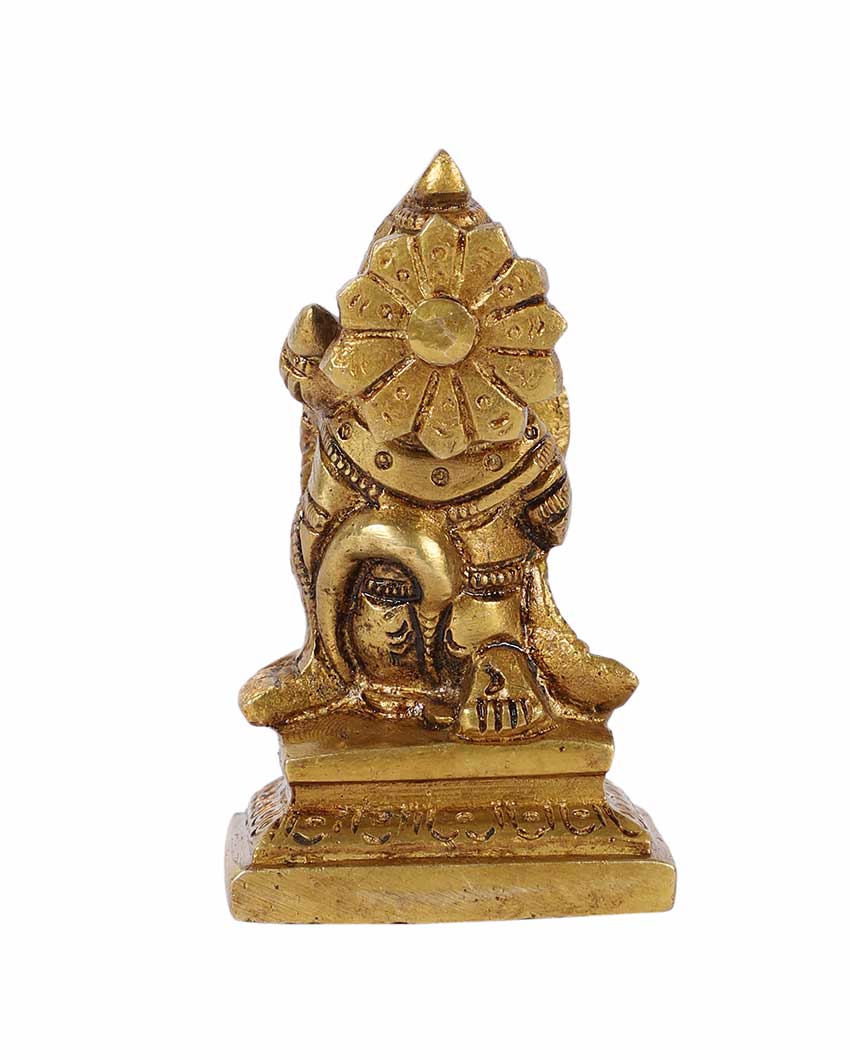 Elegant Brass Lord Hanuman Idol | 4 x 4 x 5 inches