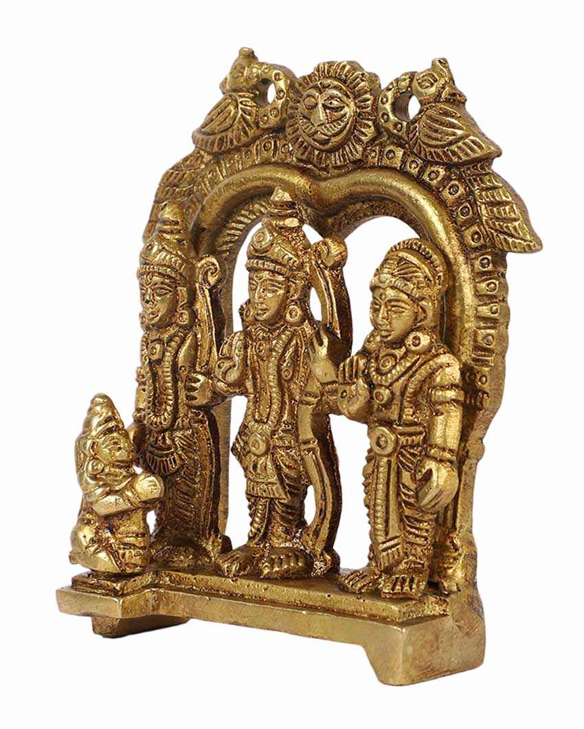 Alluring Brass Ram Darbar Idol | 4 x 5 inches