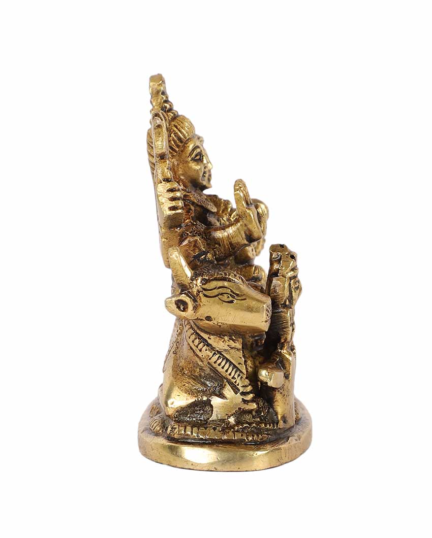 Eye-catchy Brass Shiv Parivar Idol | 4 x 5 inches