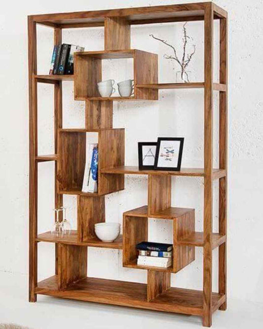 Cyno Honey Sheesham Wood Bookshelve