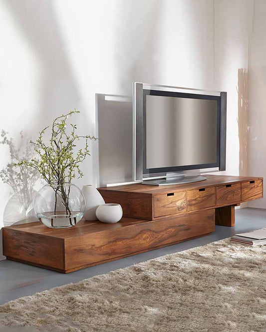 Zozo Sheesham Wood TV Cabinet