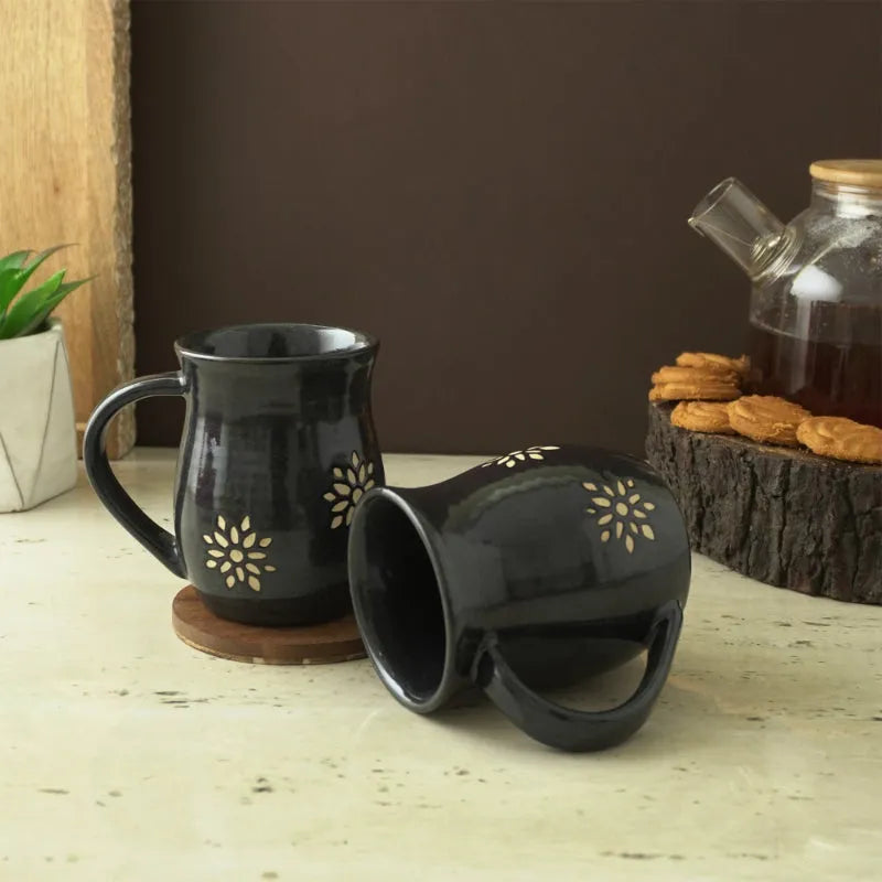 Black Suffolk Ceramic Mug | Set of 4 Default Title