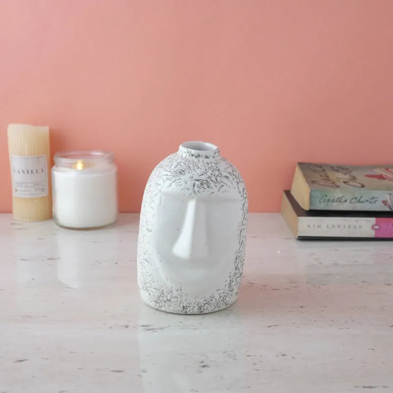Poker Face Impressed Ceramic Vase Default Title