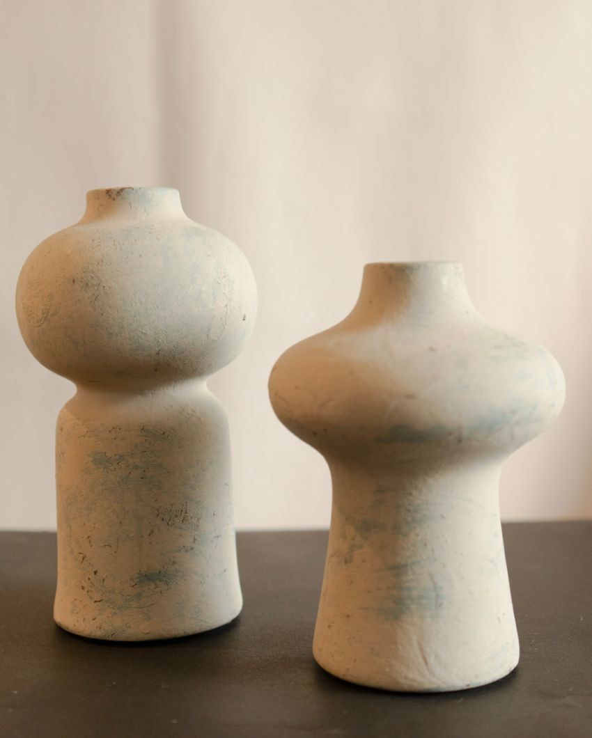 The Off-white Legacy Vases | Set Of 2 | Plant not included