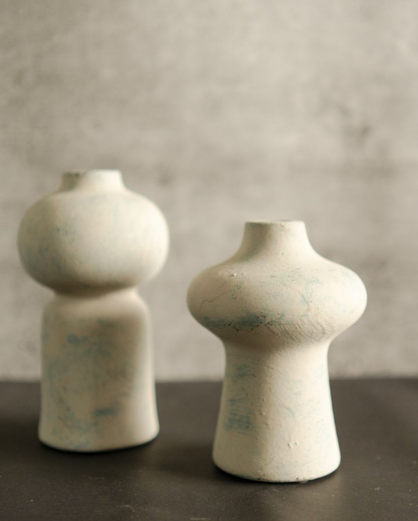 The Off-white Legacy Vases | Set Of 2 | Plant not included