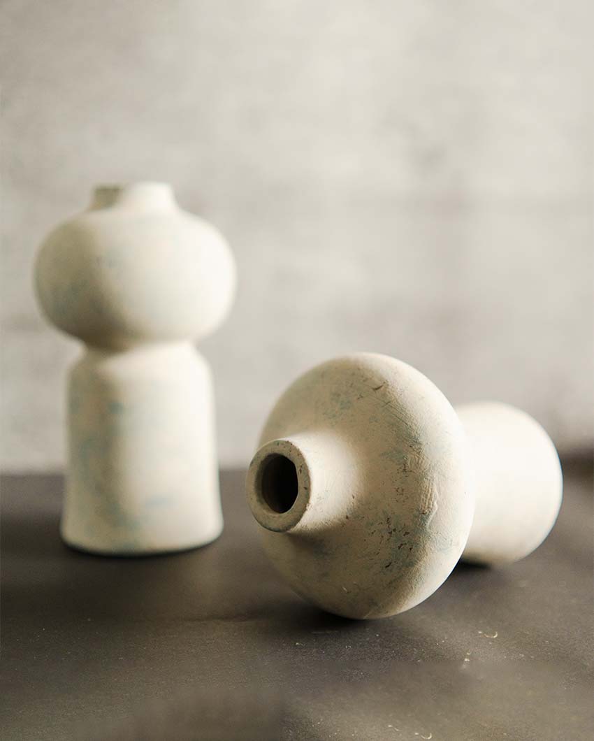 The Off-white Legacy Vases | Set Of 2 | Plant not included
