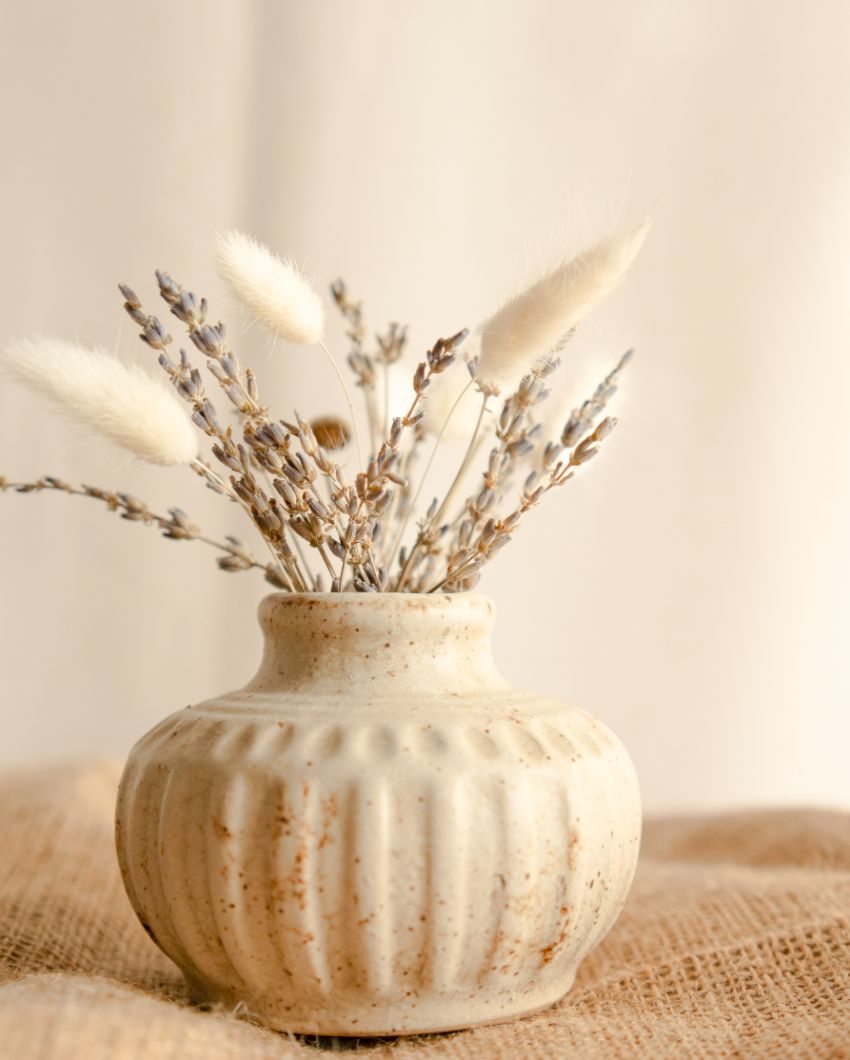 Rustic Porcelain Bloom Vase | 3 x 4 inches | Plant not included