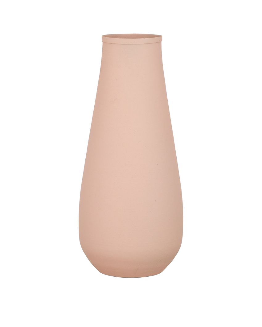 Elegant Matte Finished Textured Metal Flower Vase | 3 x 7.8 inches