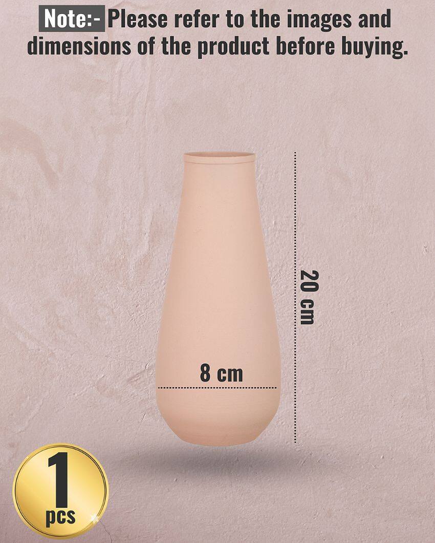 Elegant Matte Finished Textured Metal Flower Vase | 3 x 7.8 inches
